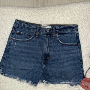 Abercrombie & Fitch Dark Blue Jean Shorts